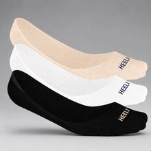Load image into Gallery viewer, Heelium Bamboo No Show Socks for Women (Solid) - Pack of 3