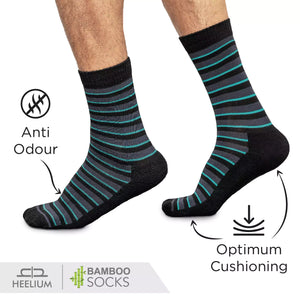 Bamboo Men Crew Socks (Stripes) - 5 Pairs