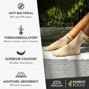 Bamboo Toe Calf Socks for Women - 5 Pairs