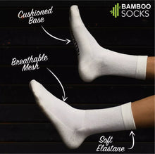 Load image into Gallery viewer, Bamboo Men Crew Socks (Soft Elastane) - 5 Pairs