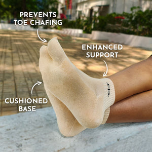 Bamboo Toe Ankle Socks for Women - 3 Pairs