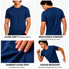 Load image into Gallery viewer, Heelium Bamboo Round Neck T-shirt for Men