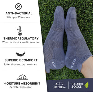 Bamboo Men Gift Set of 3 - Ankle Socks, Hand Towel & Resistance Band