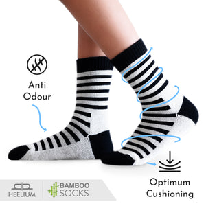 Bamboo Kids Crew Socks (Stripes) - 4 Pairs
