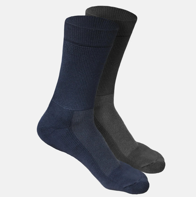 Bamboo Men Crew Socks (Soft Elastane) - 2 Pairs