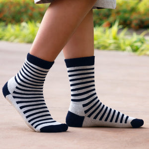 Bamboo Kids Crew Socks (Stripes) - 5 Pairs
