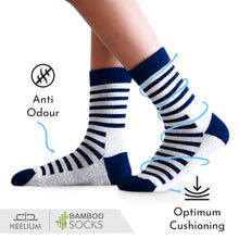 Load image into Gallery viewer, Bamboo Kids Crew Socks (Stripes) - 2 Pairs