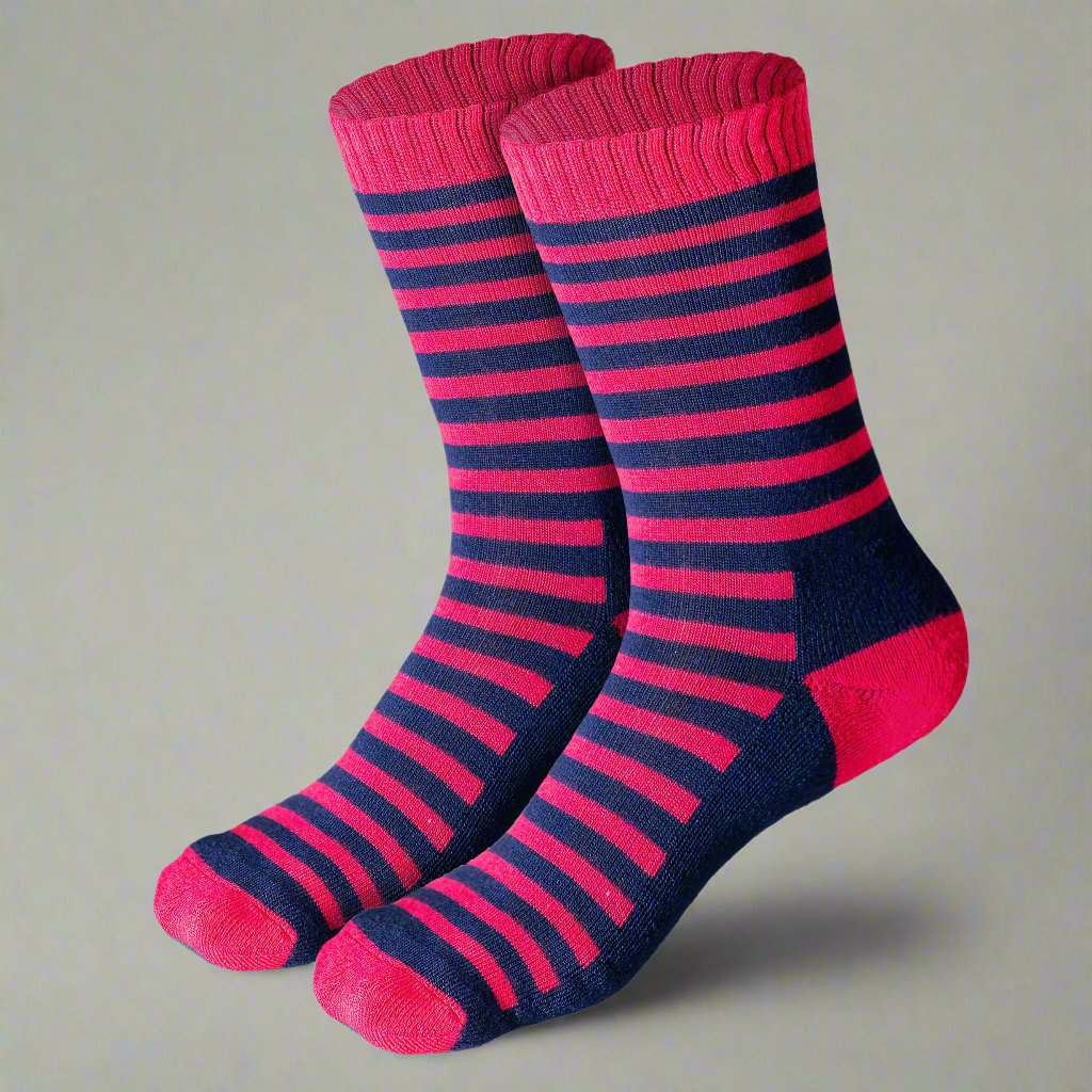 Heelium Bamboo Kids Crew Socks (Stripes) - 2 Pairs