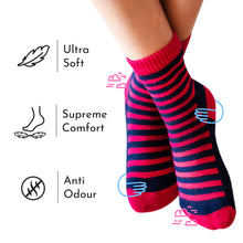 Load image into Gallery viewer, Bamboo Kids Crew Socks (Stripes) - 3 Pairs