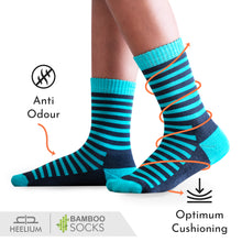 Load image into Gallery viewer, Bamboo Kids Crew Socks (Stripes) - 3 Pairs